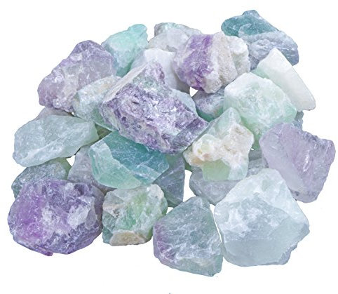 Wassersteine 300g | 100% naturbelassene Edelsteine Heilsteine | Echte unbehandelte Rohsteine für Edelsteinwasser Lebensquelle Plus (Fluorit)