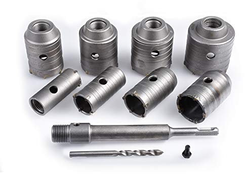KATUR 30-65mm Frese Carotatrici a Tazza, SDS PLUS Set Seghe a Tazza Trapano Per Mattoni, Pareti In Calcestruzzo, Aperture Per L'Aria Condizionata