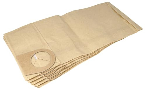 vhbw 5x Staubsaugerbeutel kompatibel mit Bosch GAS 1000 RF | GAS 1000 RF Professional Staubsauger - Papier, 49,5cm x 21,8cm Sandfarben