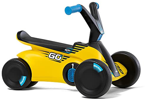 Berg GO² 2in1 Rutschauto, Rutscher & Laufrad, Kinderrutscher, Kinderauto mit Ausklappbare Pedale, Kinderspielzeug für Kinder von 10 Monaten (SparX Gelb)