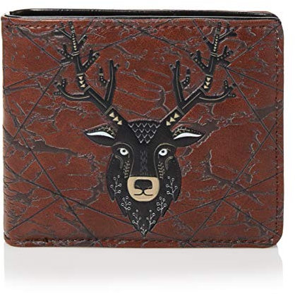 SHAGWEAR Mens Wallet, Coin Pocket, Card Slots - Elk Head