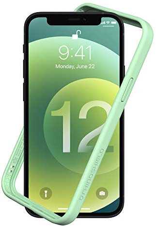 RhinoShield Bumper Case kompatibel mit [iPhone 12/12 Pro] | CrashGuard NX - Stoßdämpfende Schutzhülle im schlanken Design - 3.5 Meter Fallschutz - Minzgrün