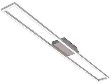 BRILONER - LED Deckenlampe dimmbar in Stufen, warmweiße Lichtfarbe, 18 Watt, 1600 Lumen, Lampe, Deckenleuchte, Wohnzimmerlampe, Schlafzimmerlampe, Küchenlampe, 110x12x5 cm, Aluminiumfarbig