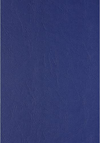 100 PREMIUM Einbanddeckel Lederstruktur A4, 270g/m², 297 x 210 mm, Rückenkarton (Dunkelblau)