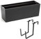 Balkonkasten Pflanzkasten Blumenkasten Wasserspeicher Kunststoff Geländerkasten flexible Metallhalterung pulverbeschichtet 56 x 18,5 x 19,5 cm 3 Oberflächendesign 5 Farben (Anthrazit, Meißeloptik)