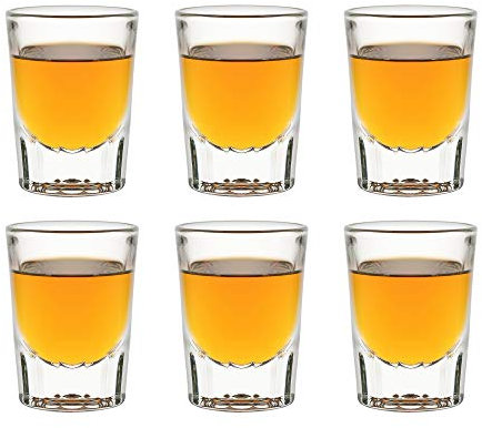 Libbey Schnapsglas Fluted Whiskey - 59 ml / 5.9 cl - 6 Stück - Shotglas - Schnapsglas - spülmaschinenfest