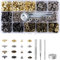 Qoosea Botones Presión Metalicos 120Set Corchetes Presion Metal Artesanía + 4PCS Herraminetas, Botones Automáticos, 12,5mm para Ropa, Jeans, Bolsos (12.5mm)
