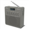 DAB/DAB+ & FM Portable Digital Radio | Simple Controls | Dual Alarms & Sleep Timer | Rechargeable Battery | Bluetooth | Perfect for Home, Office or Outdoors | AZATOM Sonance T4 (Grey)