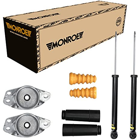 Monroe Stoßdämpfer Hinten + Domlager Staubschutz passend für A3 8L1 VW Golf 4 1J1