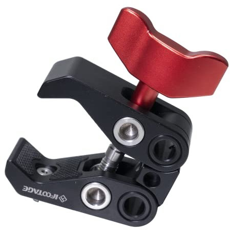 IFOOTAGE Super Camera C Clamp for Camera Magic Arm Large Aluminum Alloy,1/4&3/8 Screw and Huge Nut,Can Crab Wood,Monopod Tripod Legs,Desktop