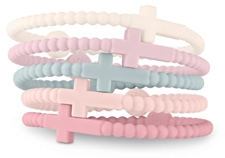 Ryan & Rose Jesus Bracelets - Cross Silicone Bracelet (Dreamy, Small)