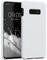 kwmobile Hülle kompatibel mit Samsung Galaxy S10e Hülle - Silikon Handy Case - Handyhülle weiche Oberfläche - kabelloses Laden - Weiß matt