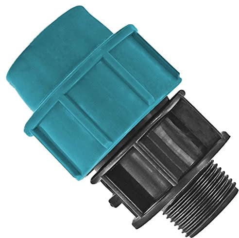 PP Fitting Klemmverbinder Verschraubung - Kupplung mit 1 1/4 Rohr Zoll Außengewinde AG für PE Rohr-Außendurchmesser 32mm