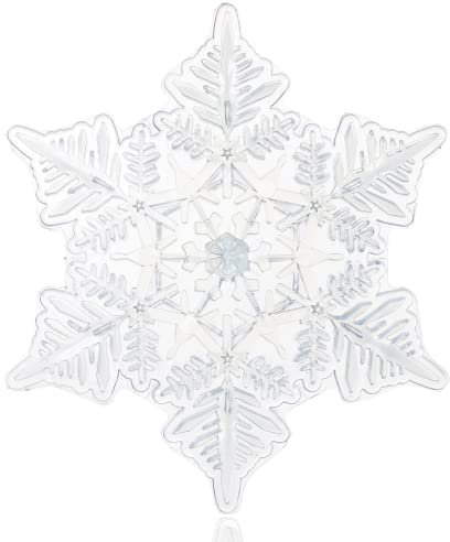 devembr Snowboard Stomp Pad, 3D Clear Snowflake Snowboard Stomp Pads, PVC Material, 13.0 cm x 11.5 cm, Transparent Snowflake Pattern