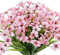 YKKJ 6 Bouquets Fleur Artificiel，Fleurs Artificielles Extérieures，pour Vase Intérieur Extérieur Plantes Suspendues Pot Jardin Porche Décor Mariage Ferme Décoration（Rose）.