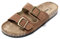 JOMIX Sandales Homme Tongs Hommes Chaussons d'été Chaussures de Plage Confortables pour Maison Piscine Mer Douche (Marron, 41)