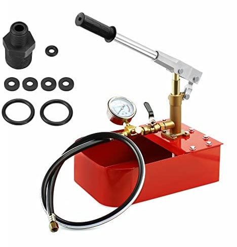 Dyna-Living Abdrückpumpe Prüfpumpe Befüllpumpe 5L Füllpumpe Heizung Druckprüfpumpe 7 MPa/0-70 bar Ganzkupfer-Pumpenkörper Heizleckdruckprüfpumpe für Wasserleitungssystem