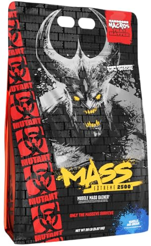 Mutant Mutant Mass XXXTREME 2500 (20lbs) Vanilla Ice Cream - Gewichtszunahme - Ohne Kreatin