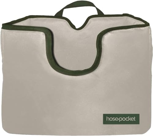 Expandable Garden Hose Holder by Hose Pocket – Store Your Expandable Garden Hose Neatly and Simply – Size Large Designed For 50-100 ft. Hose (Large)