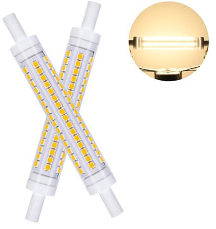 R7S LED 118mm Lampe,10W Led Glühbirnen Ersetzt 100W Halogenlampe, AC230V Kein Flackern,Naturweiß 4000K,1100LM,Nicht Dimmbar 360° Abstrahlwinkel,für Flur/Deckenlampe/Stehlampe,LED Leuchtmittel 2er Pack