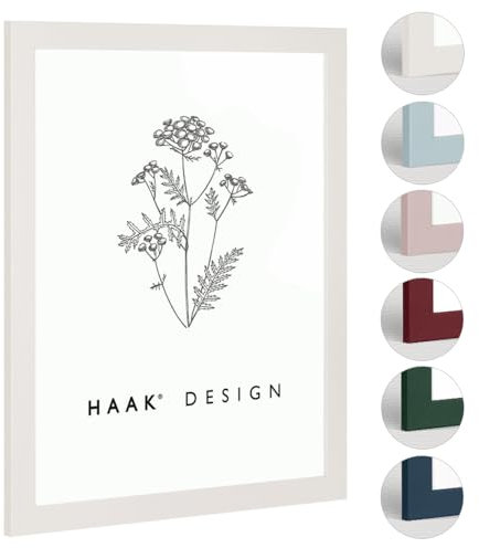 Haak Bilderrahmen modern stabil Miko Magnolie 24 X 30 cm Rahmen für Bilder Urkunden Poster Puzzle Pastell Farben