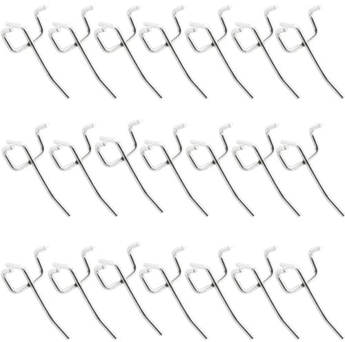 BLLNDX 50 Stück Eisen-Aufhängehaken, 12,7 cm Lochbrett, Dreibein-Haken, Supermarkt-Regal, Handy-Zubehör, Lochbrett-Haken, doppelte Haken zum Aufhängen von Gegenständen