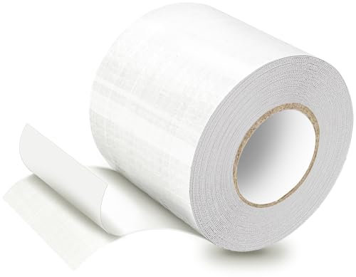 HONGTAISHENG Nastro di Riparazione per Teloni in Tessuto, Toppe per Teloni, Nastro per Teloni, PE, 10M*8CM, per Teloni per Camion, Tende da Sole, Tende, Trasparente