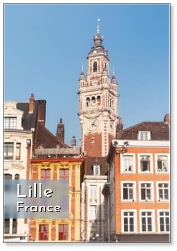 Kühlschrankmagnet Beffroi Et Façades D'immeubles Du Centre Ville De Lille, Design 3