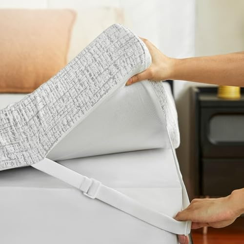 Bacalar Matratzen Topper 100x200cm, 7cm, H3/H4 mit maschinenwaschbarem Bezug Gelschaum Topper 100x200cm, Druckentlastung für besseren Schlaf 100x200