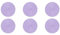 Excelsa Round Set 6 Tovagliette Rotonde, Plastica PP, Cm. 36 (Lilla)