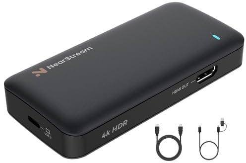 NearStream Scheda di Acquisizione Video per Streaming,4K60FPS HDR10 con HDMI2.0 Pass-Thru, USB 3.1, Latenza Ultra Bassa,Compatibile con PS5/Xbox/Switch/Youtube/OBS/Windows/Linux/Mac/PC,CCD30