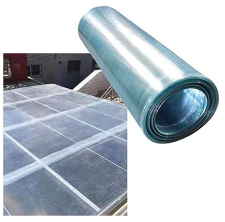 QINGYAN Feuille Toiture en Polycarbonate, Panneau Toit Serre Résistant Aux Intempéries, Couverture Remise Extérieure Contre La Pluie, Auvent Pergola Remplacement en Verre(1.2 * 20m)