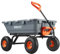 VEVOR Poly-Kippwagen, 362,9 kg, robuster Gartenwagen, 4-Rad-Schubkarre mit 25,4 cm Reifen, 180° drehbarer Griff, Stahlrahmen und Schnellspannsystem
