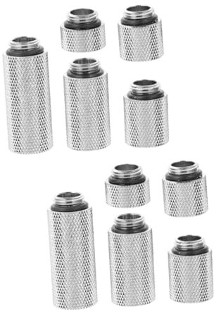 HOMSFOU 2 Sätze Verlängerungsstecker Pass-Through-Verlängerung Durchgangsverschraubung für Wasserkühlung water cooling watercooling agn g1/4 Verlängerungsfitting Durchgangssteckverbinder