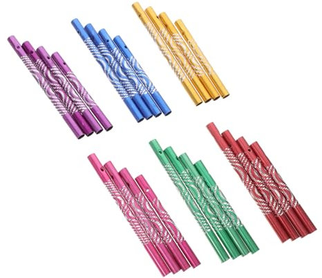 Happyyami 24 Bunte Aluminium Windspielröhren 8,8–11,8cm Selbstgemacht Bastelset Für Garten Windspiel Klangrohre Außendekor