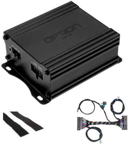OPTION Amplificador AIR-2 compatible con VW Golf 8 VIII (tipo CD, a partir de aproximadamente año de construcción 2019 con sistema de sonido H/K de fábrica) – 100% Plug & Play Mini amplificador,