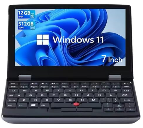 CYMINILMDPC Tablet PC Mini Pocket Laptop 7 Inch Touch Screen N4000 12GB DDR4 512GB,Computer Office Ultrabook Notebook 2.0MP