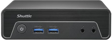 SHUTTLE Nano PC NE10N, Intel N 100, 1x HDMI, 1x DP, 6x USB, 1x LAN, fanless, 24/7 permanent operation, incl. VESA