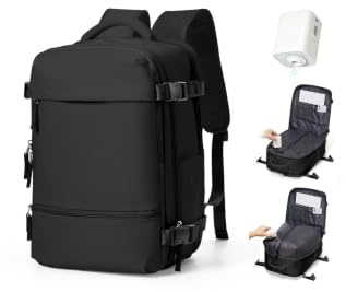 SZSYCN Sac à Dos Sous Vide de Voyage avec Pompe pour Ryanair 40x30x20 | Bagage Cabine Ryanair Sous Vide Bagage à Main 40x30x20 Compression Sac à Dos Loisir pour Ordinateur Portable de 16 Pouces