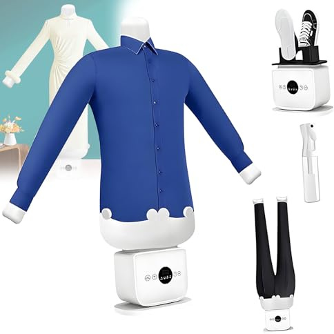 OzcNykt Automatischer Hemdenbügel, Bügelpuppe zum Trocknen und Bügeln von T-Shirts, Blusen, Vertikalbügeleisen, für Hemden, Blusen, T-Shirts, Hosen A