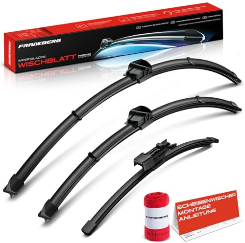 Frankberg 3x Scheibenwischer Wischerblätter 600mm/600mm/325mm,Vorne Hinten | Kompatibel mit S-Klasse Coupe, CLS, Xsara Picasso, E-Klasse, Touareg, Cayenne, SL