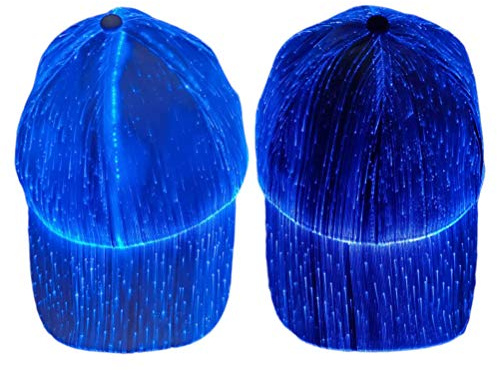 POENVFPO LED-beleuchtete Baseballkappe, Leuchtende Mütze mit 7 Wechselnden Farben, 5 Modi und Verstellbarem Riemen, für Halloween, Weihnachtsfeiern, Karneval, Festivals (A)