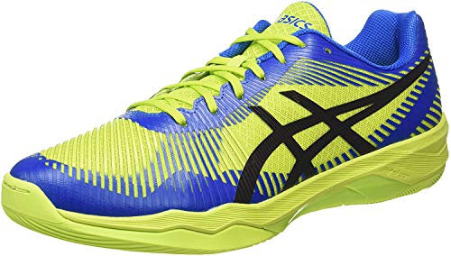 Asics Volley Elite Ff, Men’s Volleyball Shoes, Multicolor (Energy Greendirectoire Blue Black), 6.5 UK (40.5 EU)