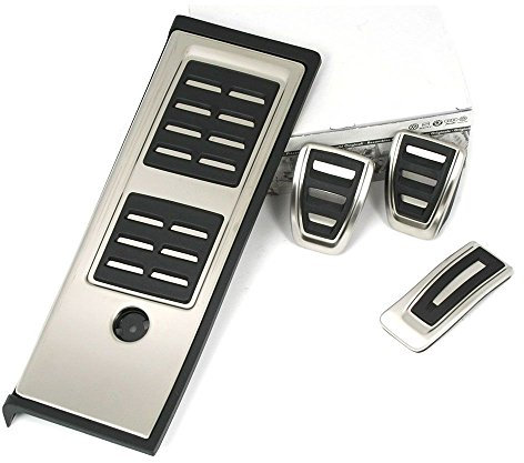 Original Audi Q5 (FY) Edelstahl Pedalkappen Set 4-tlg Fußstütze Gaspedal Bremspedal Kupplungspedal Sportpedale Handschaltung 80B064200A