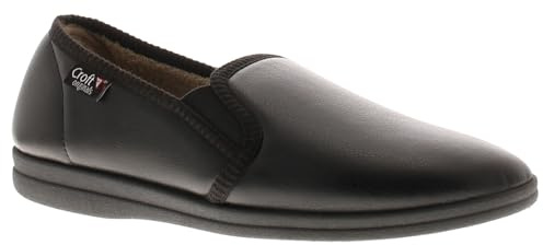 Men's Croft Comfy Moccasin Full Slippers with Fleece Lining and Cushioned Insole, Warm Indoor House Shoes, Non-Slip Sole, Perfect for Winter, Home & Lounge Wear, Durable and Soft for All-Day Comfort