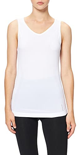 Odlo Damen ACTIVE F-DRY LIGHT Baselayer Unterhemd V-Ausschnitt, White, S