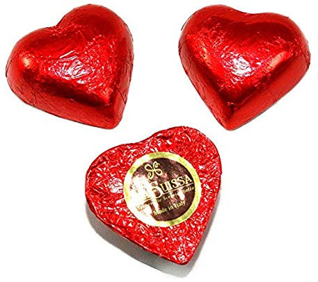 Cuori Rossi di Cioccolato Gianduia La Suissa g 500 - Praline di Cioccolato al Latte Ripieni di Morbida Crema Gianduia - Senza Glutine