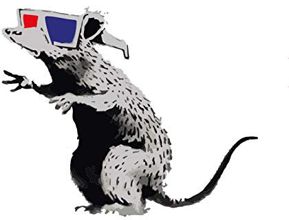 Banksy Sticker Kult 3D Rat Aufkleber Graffiti Street Style Trend Deko Wetterfest UV-Beständig