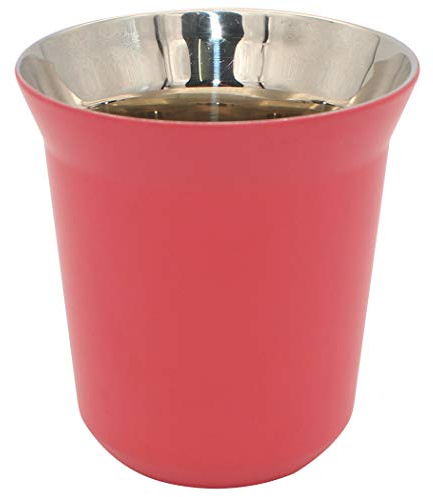 Diano Stainless Steel Insulated Cup, Small Metel Espresso Cup, Double Wall Thermally Insulated Drinking Cups, Capsule Coffee Mug 160ml Fuschia