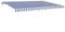 vidaXL Gelenkarmmarkise Automatisch Markise Sonnenmarkise Balkonmarkise Sonnenschutz Sichtschutz Terrasse Garten Balkon 500x350cm Blau Weiß